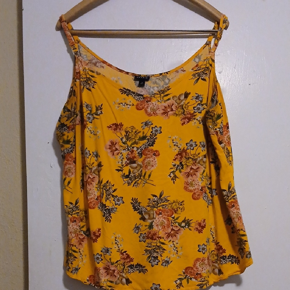 Torrid Yellow Floral Tank Top Woman's 3x